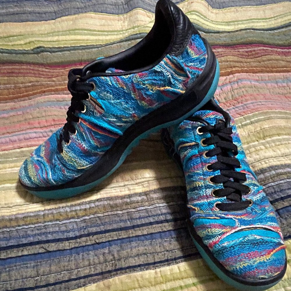 Mens size 9 Puma California Coogi Multi Color Blue Sole Textile Sneakers Shoes
